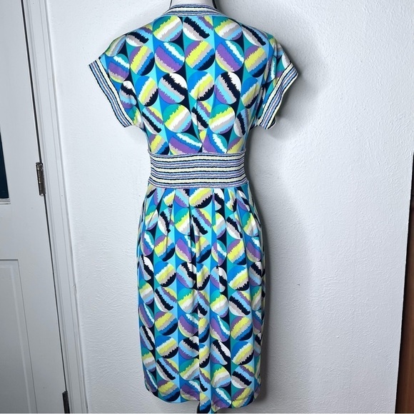 BCBGMAZARIA Cyan combo geometric knit dress - Picture 6 of 10